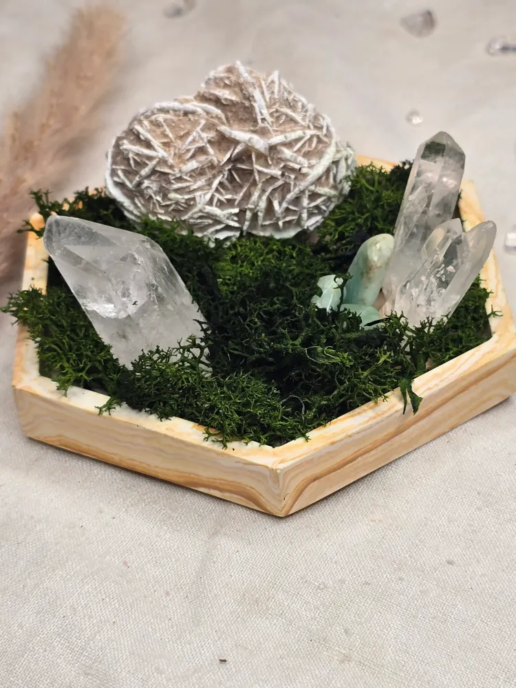 Diffuser mit Wüstenrose und Kristallen