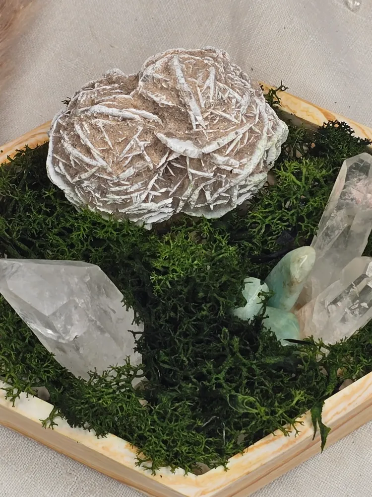Diffuser mit Wüstenrose und Kristallen