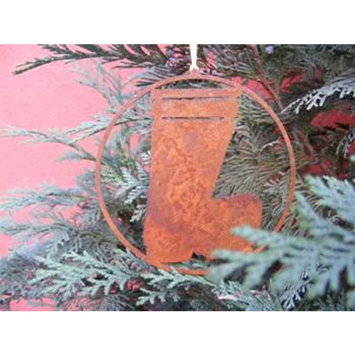 Edelrost Hängedeko Nikolausstiefel | Rost Weihnachtsdeko Stiefel