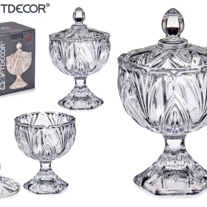 Giftdecor – Glasschüssel zum Servieren von Zucker, Süßigkeiten und mehr – 14,2 x 9,3 cm – gehärtetes Glas