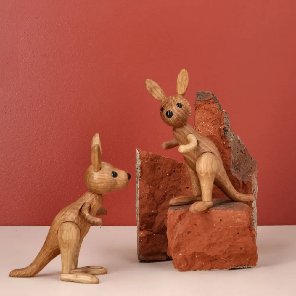 Holzkänguru Roo – 11,5 cm · Tierfigur | Spring Copenhagen · Tischdeko