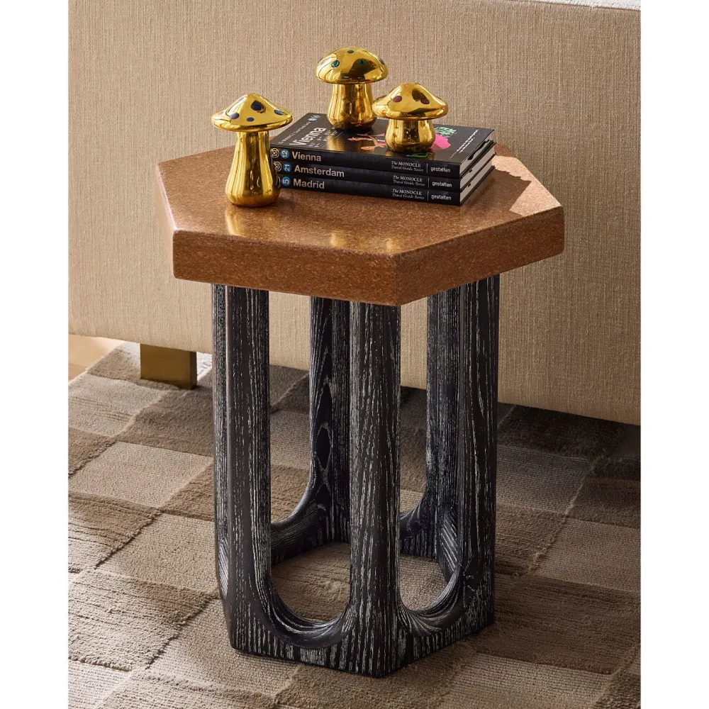 Jonathan Adler Aufbewahrungsdose Brass Mushroom Medium | Messing mit echtem Malachit