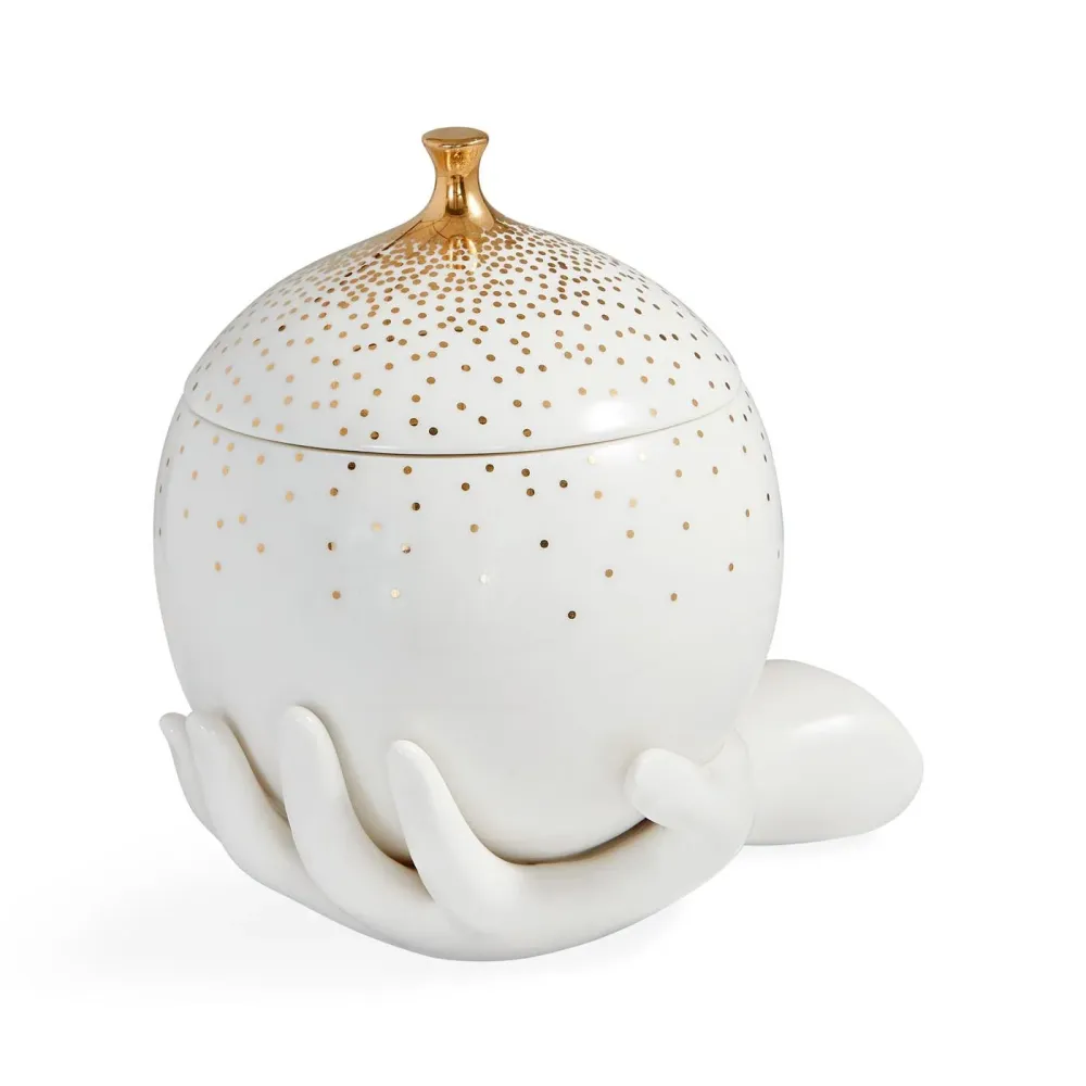 Jonathan Adler Gilded Eve Aufbewahrungsdose | Gold Glänzend
