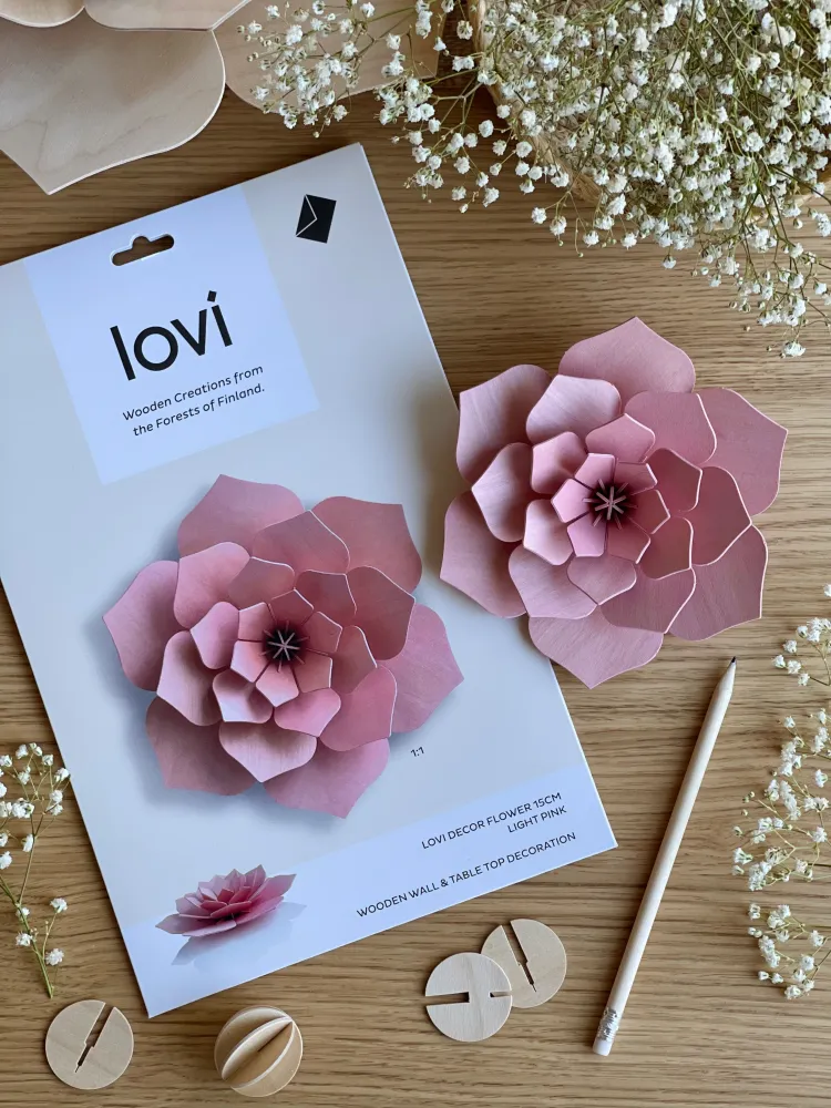 Lovi Deko Blume Hellrosa L 15cm