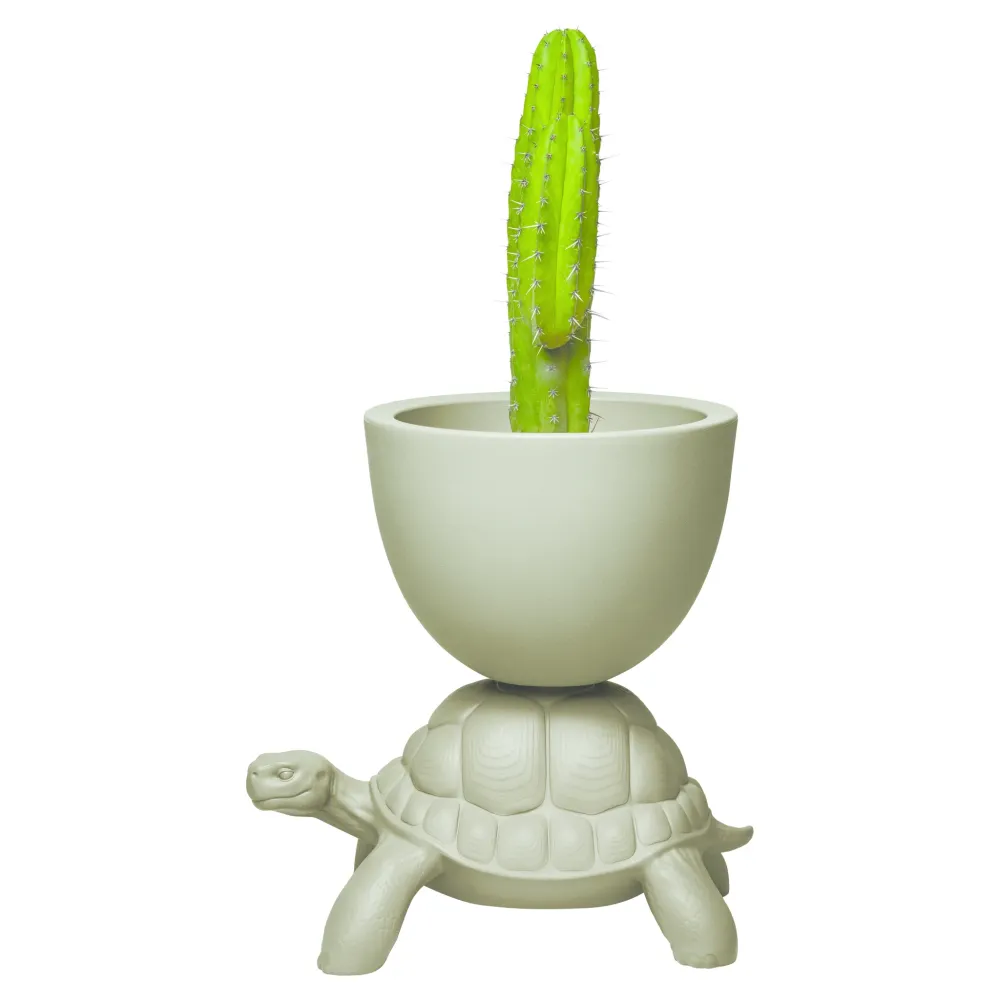 Pflanzentopf & Champagnerkühler TURTLE CARRY grau