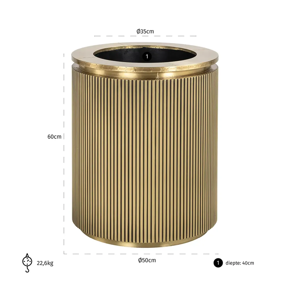 Pflanzer Ironville 50Ø (Brushed Gold)