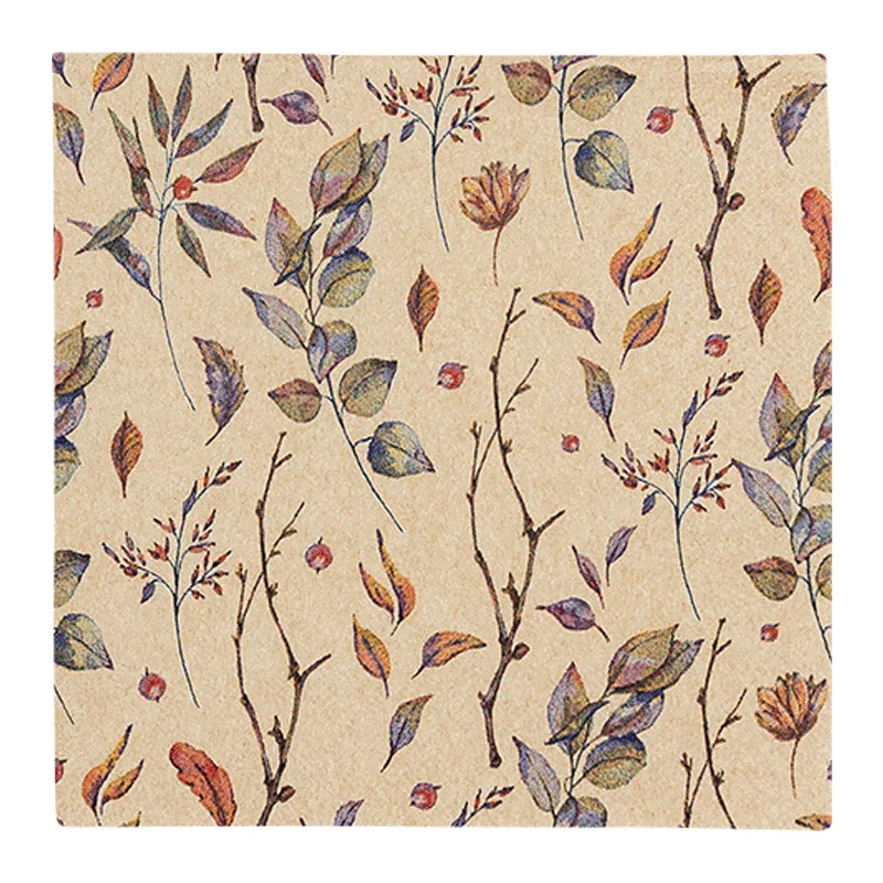 Recyclingservietten „Colored Leaves“, 33x33 cm, 2-lagig, Home Fashion®, 20 Stück