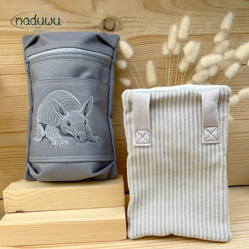 Stickdatei BoxyDillo Bag 20x28, ITH Tasche mit Reißverschluss