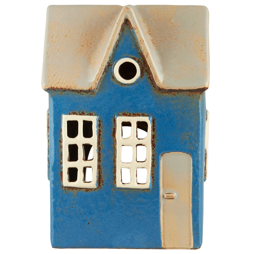 Teelichthaus Nyhavn | Ib Laursen | Skandinavische Hygge | blau–grau | mittel