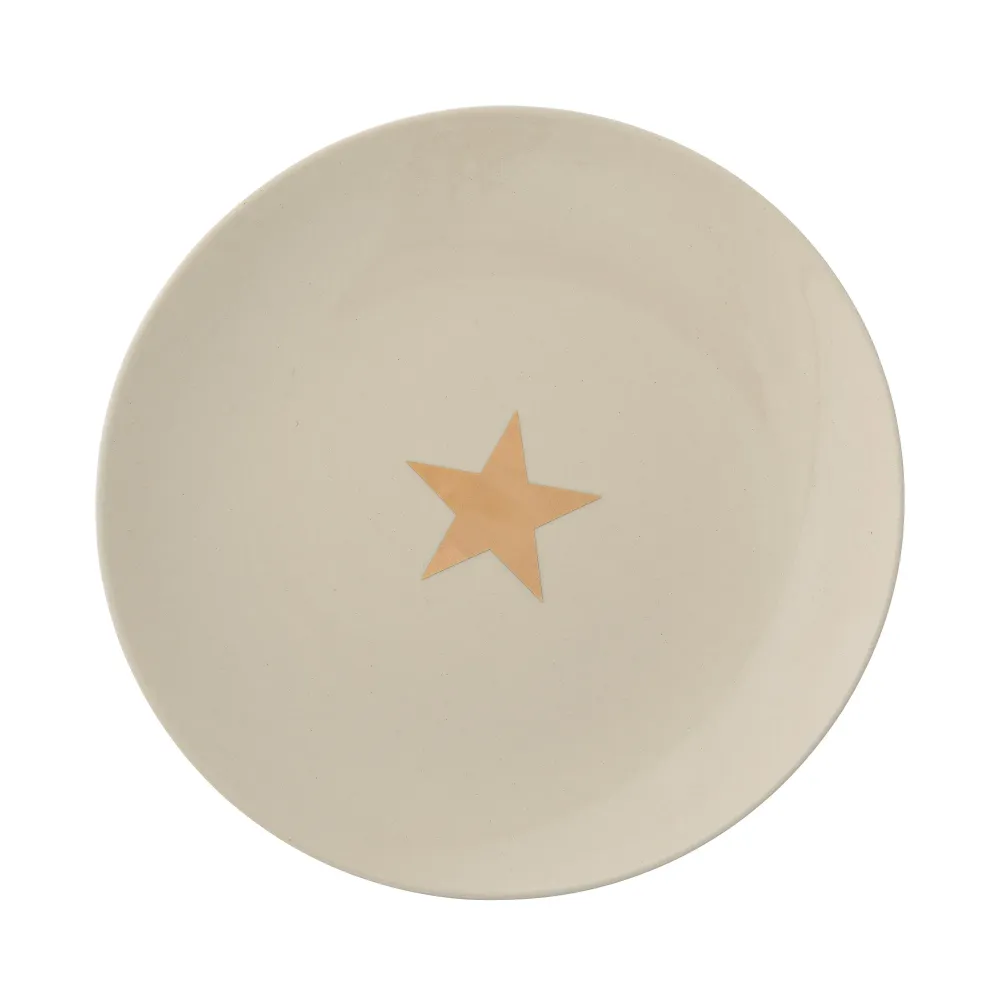 Teller mit goldenem Stern, gross, 25 cm, Bloomingville