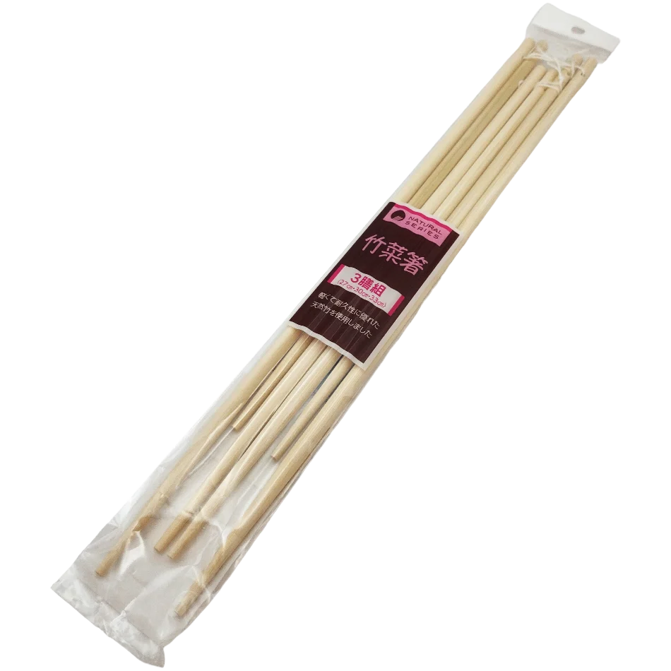 Bambus-Essstäbchen-Set mit Kordel (27, 30, 33 cm)