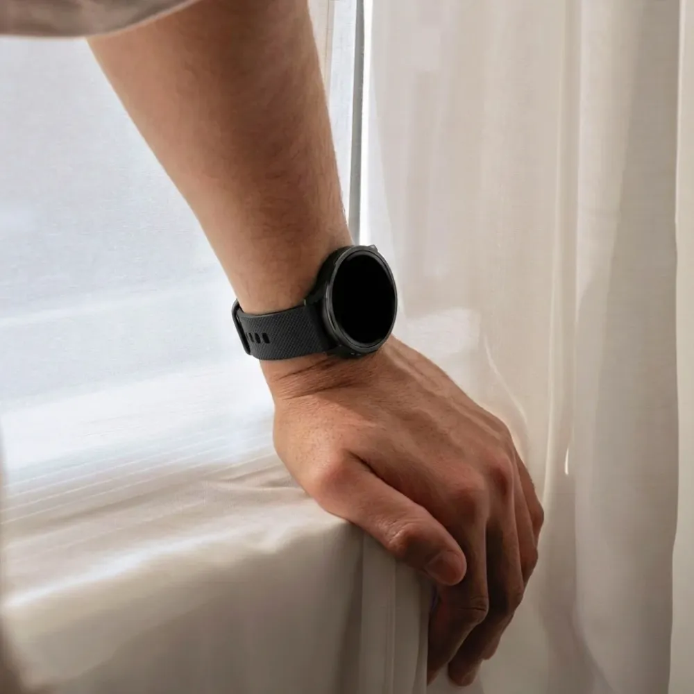 Bandz Garmin Vivomove Luxe Silikonarmband 'Premium' (Schwarz)