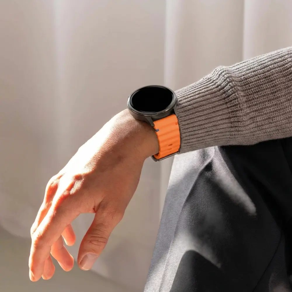Bandz Garmin Vivomove Luxe Silikonarmband 'Wave' (Orange)