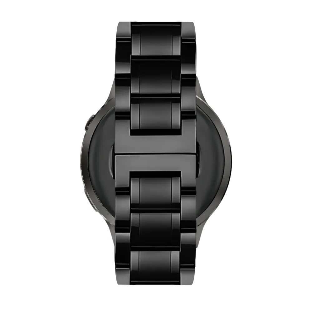 Bandz Garmin Vivomove Luxe Stahl Gliederarmband 'Deluxe' (Schwarz)