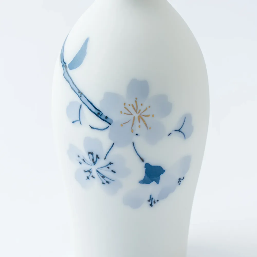 Blau Flower Sakura Tokkuri Sake-Karaffe