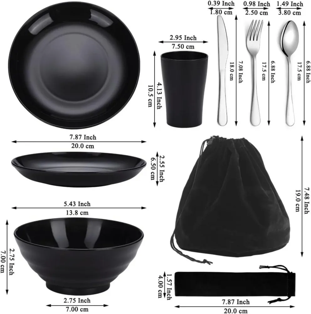 Camping Besteck Set mit