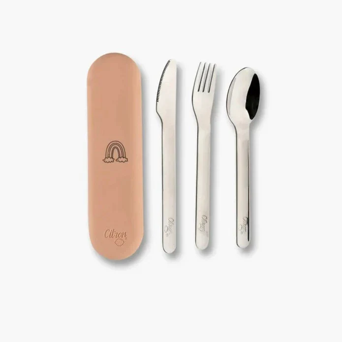 Citron Edelstahl-Besteck-Set Blush Pink