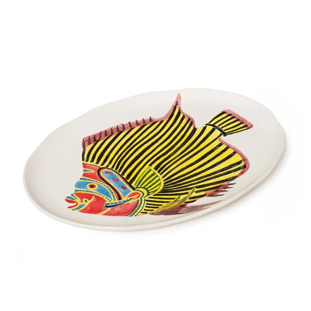 Fantastical Fish XL Ovale Platte