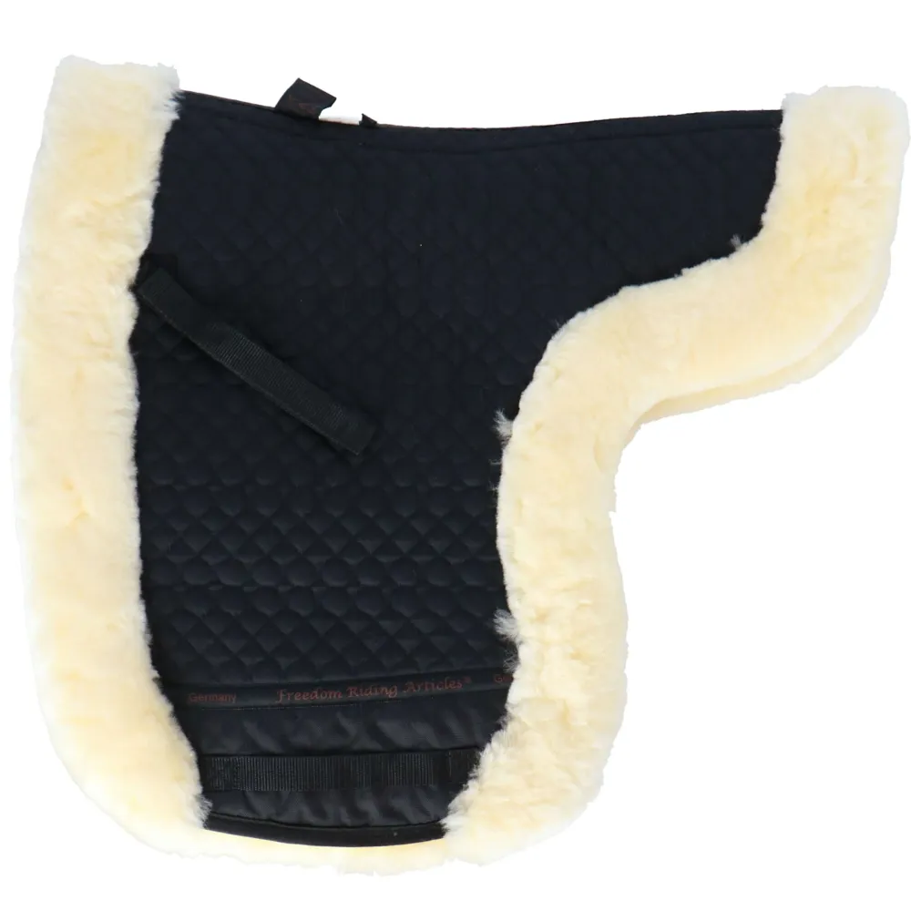 F.R.. Schabracke De Luxe Dressur Vollfell Schwarz/Naturell