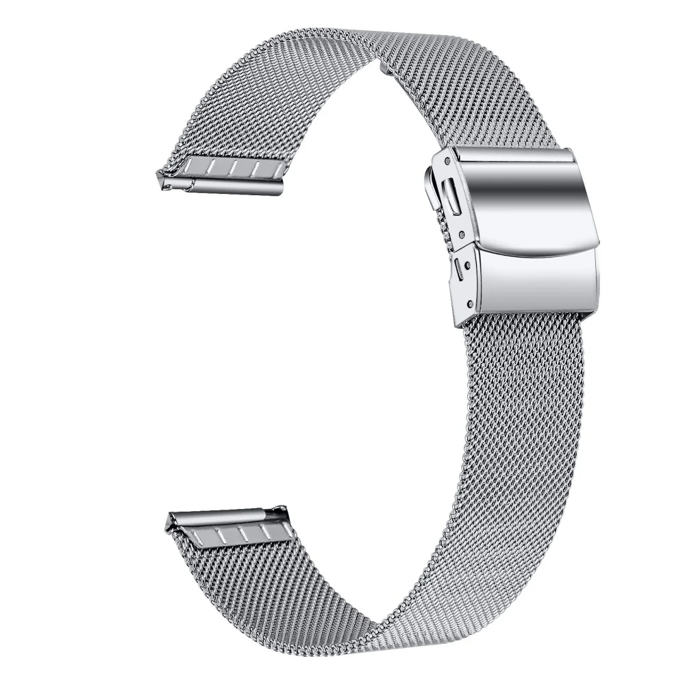 GarminMove Luxe / Garmin Vivomove Luxe 20mm Milanese Mesh armband Schnalle Design Armband - Silber