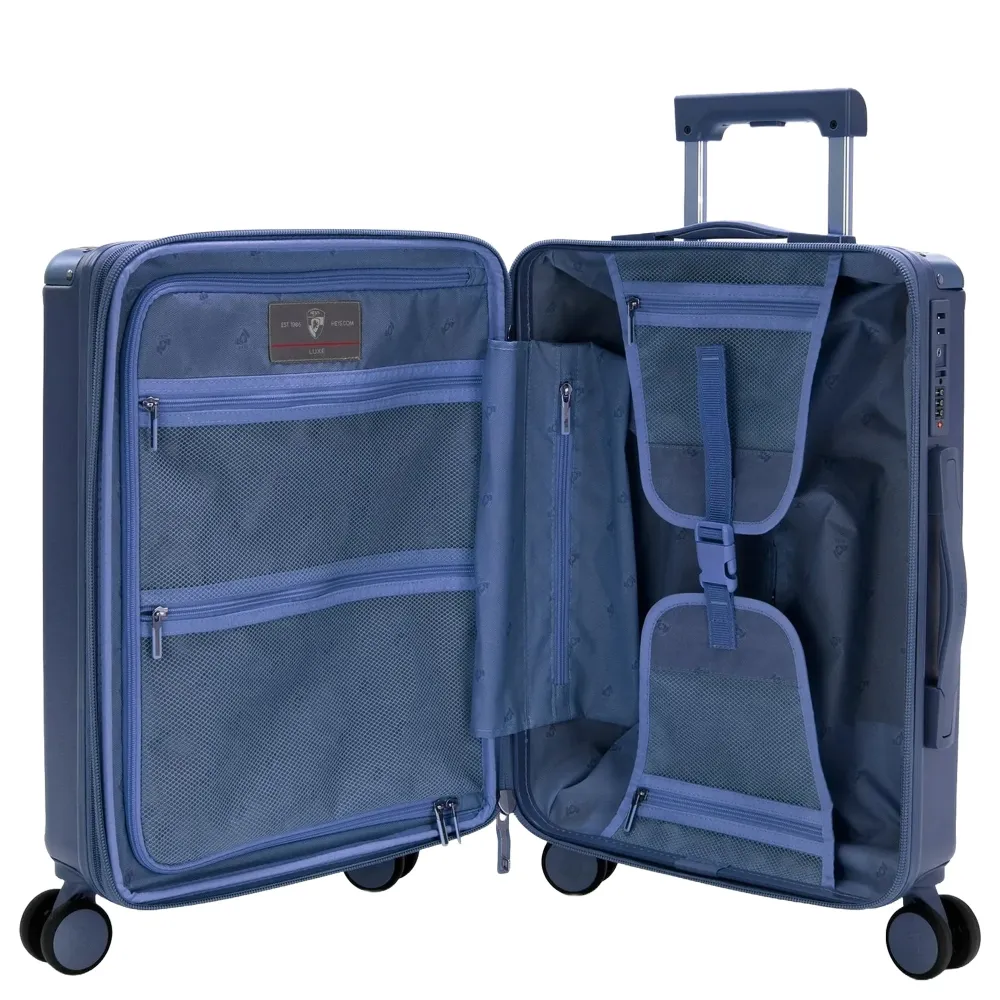 Heys Luxe - 4-Rollen-Kabinentrolley S 53 cm erw. (navy)
