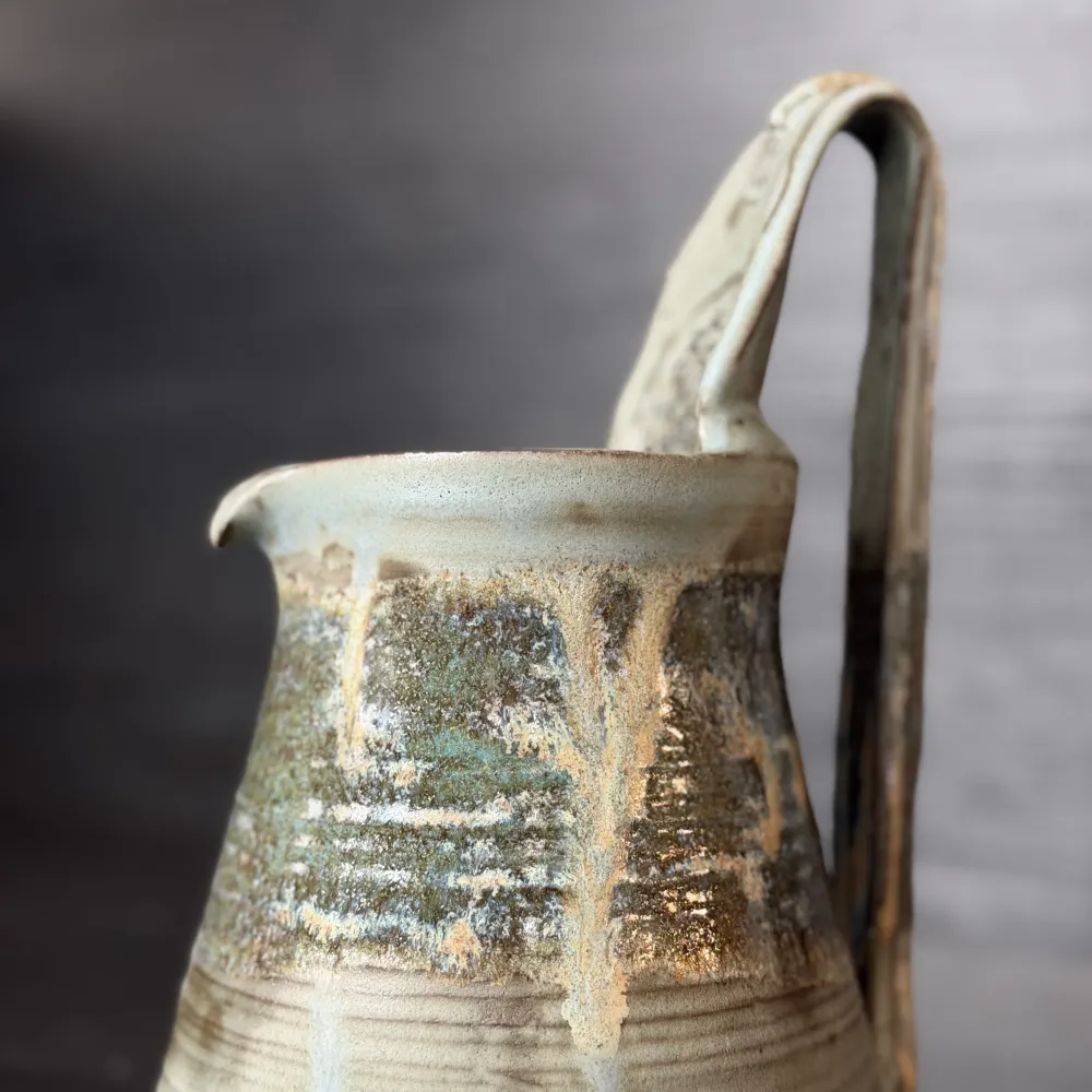 Ingwer Karaffe Jade Kristall Riff 0,75 Liter | black clay