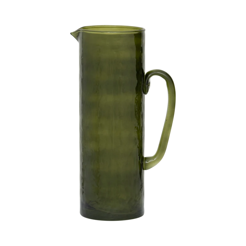 Kanne HAMMERED grünes Glas