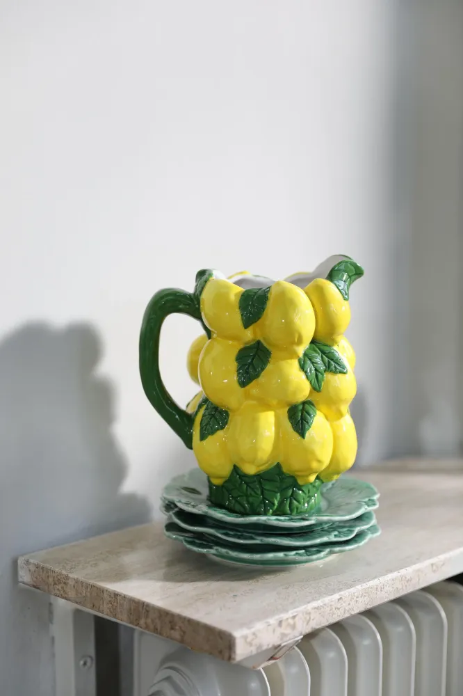 Kanne LEMON gelb mit grünem
