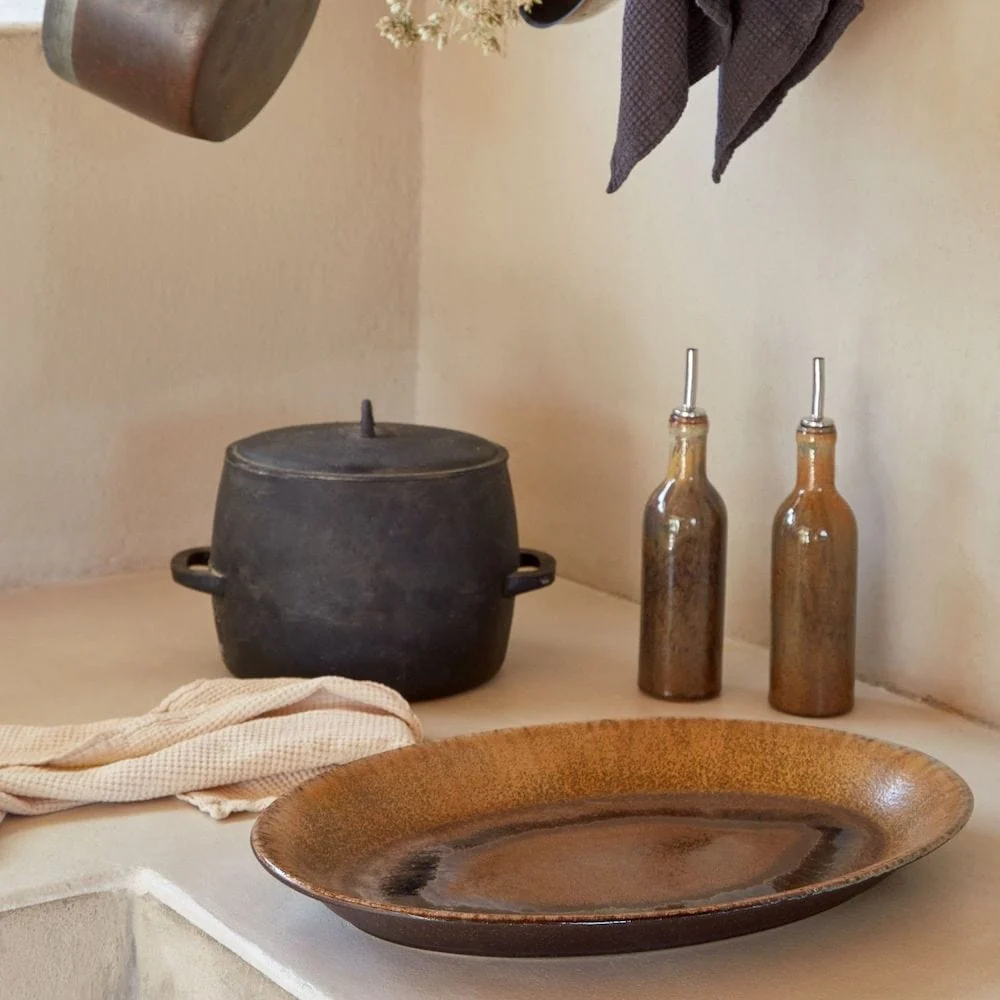 Karaffe für Öl aus Steingut „Poterie“