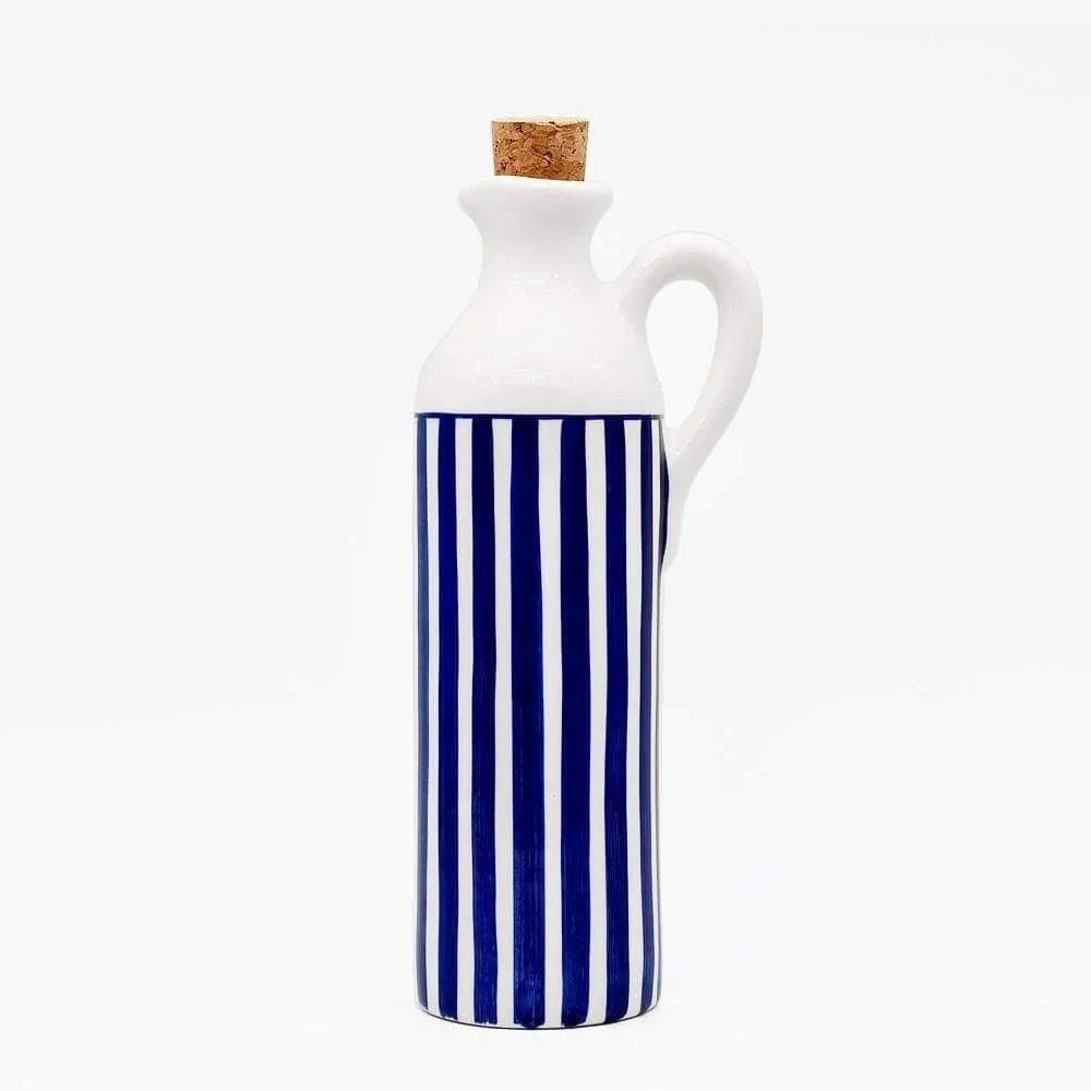 Karaffe mit gestreiftem Verschluss "Costa Nova Mar" 25cm - Blau