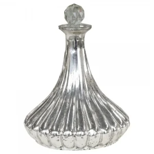 Karaffe mit Verschluss, antique-silber, Chic Antique