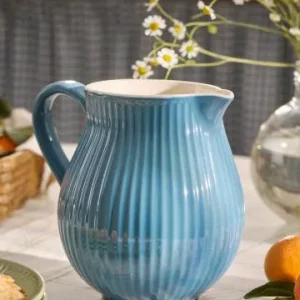 Krug Mynte, Kanne, Steingut, 2,l kornblumen-blau, von Ib Laursen