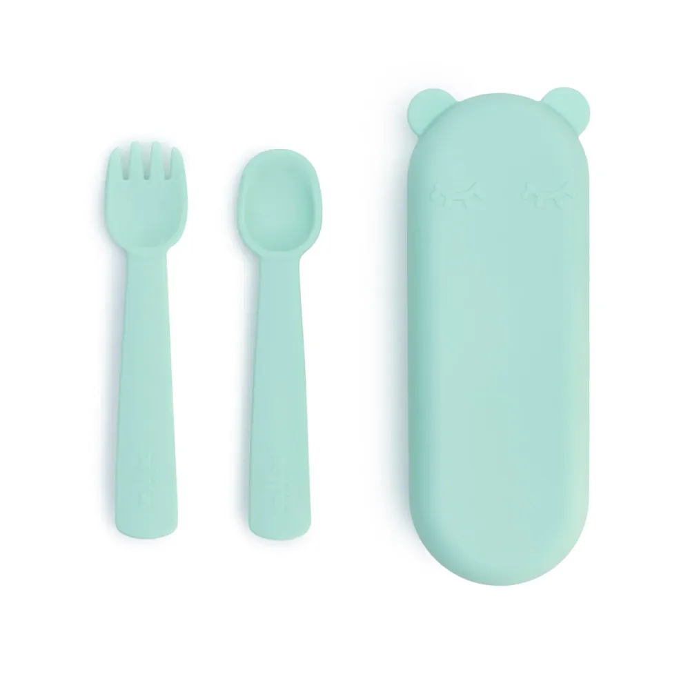 Minzgrüner Baby Besteck Set