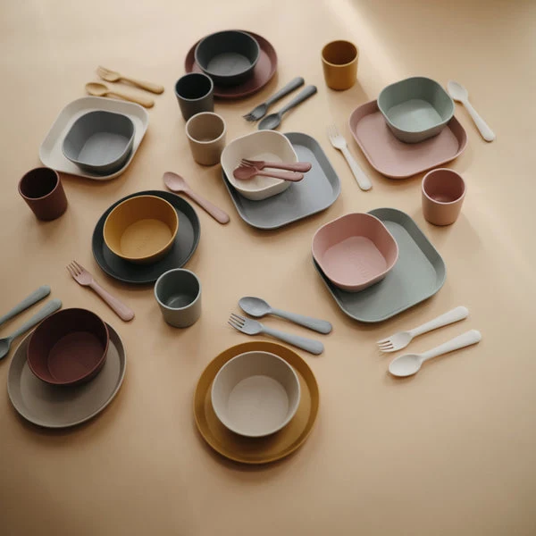 Mushie Baby-Besteck zum selbstständigen Essenlernen Powder Blue