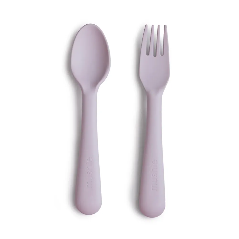 Mushie Self Eating Besteck Soft Lilac