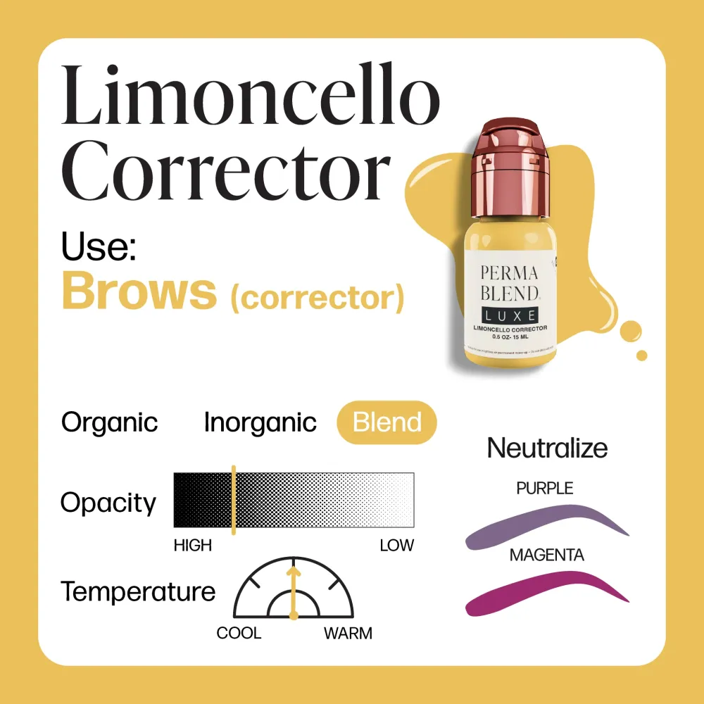 Perma Blend Luxe PMU Ink - Limoncello Korrektor 15ml