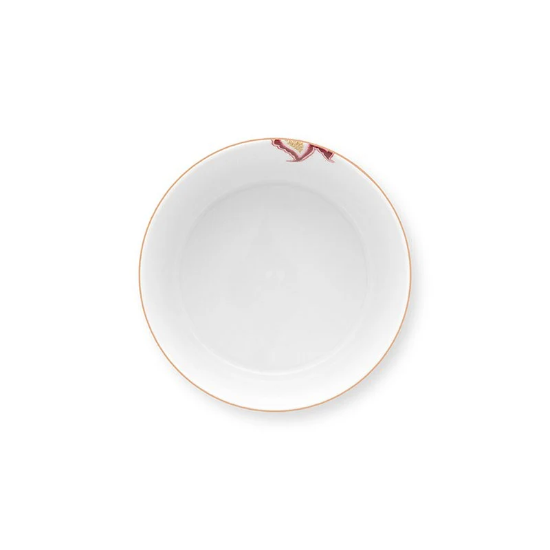 Pip Studio – Geschenkset Schüsseln 15 cm und Essstäbchen Oriental Flower Festival Dunkelrosa