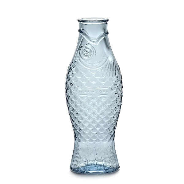 Serax Karaffe Flasche Fisch blau designed Paola Navone H29cm