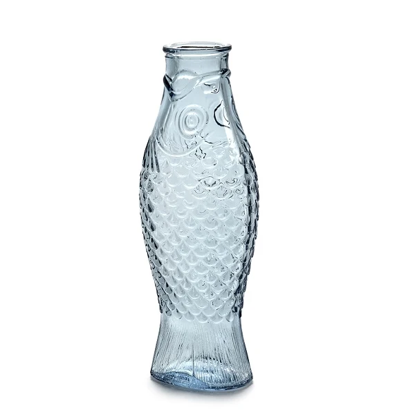 Serax Karaffe Flasche Fisch blau designed Paola Navone H29cm