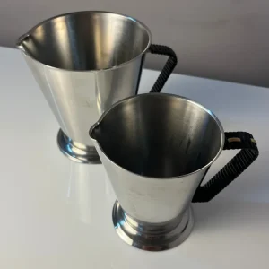 Set: 2x Kanne Edelstahl mit Webgriff aus Dänemark