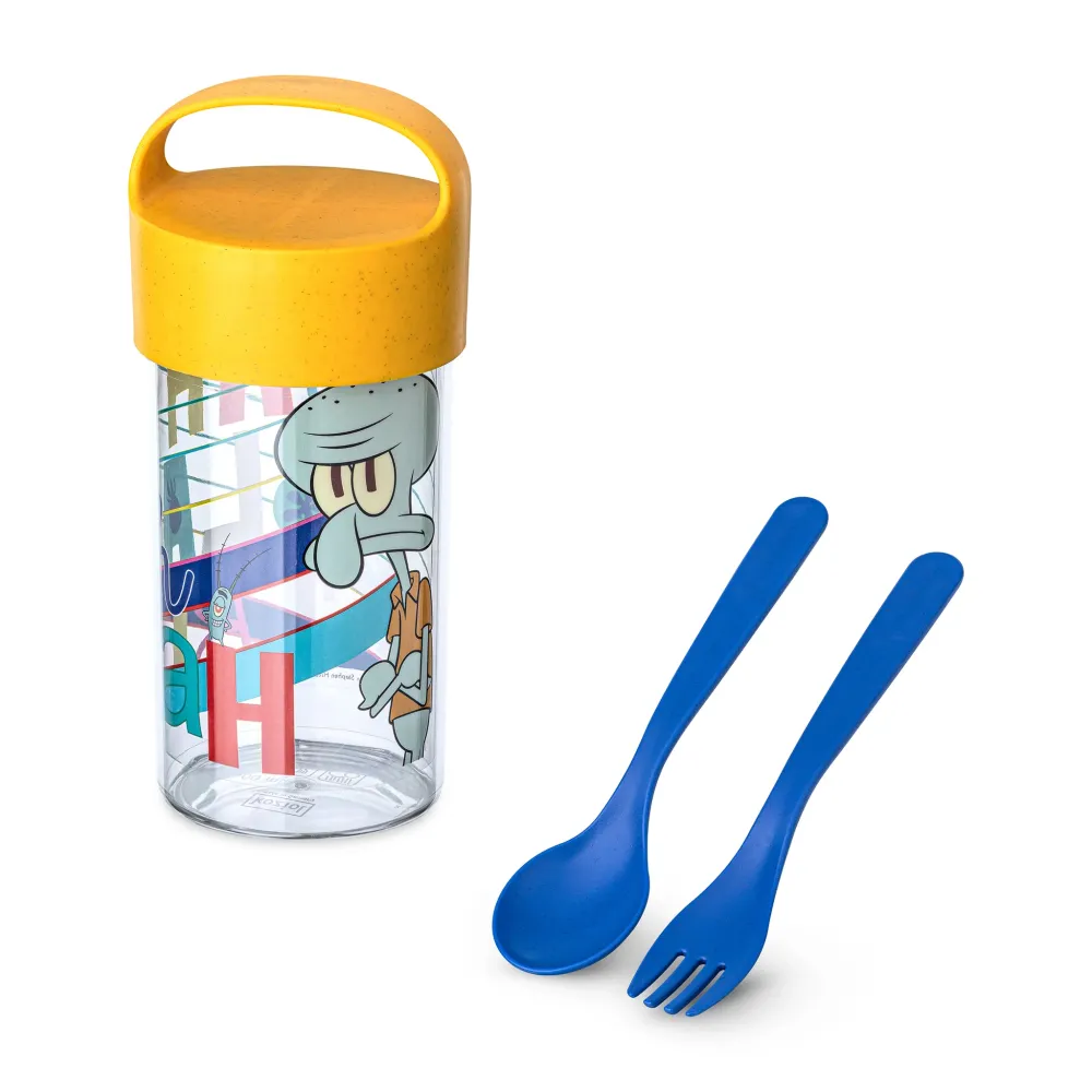 Snackpot / Trinkflasche + Besteck BUDDY SNACK 0,5 SPONGEBOB SQUIDWARD
