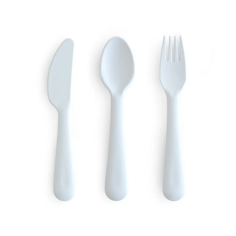 <tc>Mushie</tc> Baby-Besteck-Set Puderblau