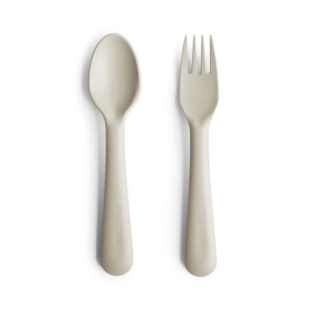 <tc>Mushie</tc> Besteck-Set Elfenbein 2-teilig