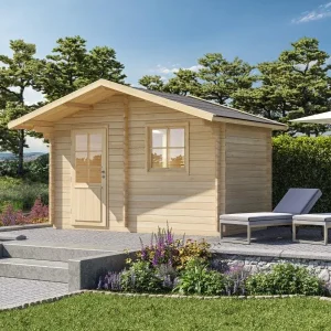 Wolff Finnhaus Saunahaus de luxe Sanna 70 -ohne Terrasse