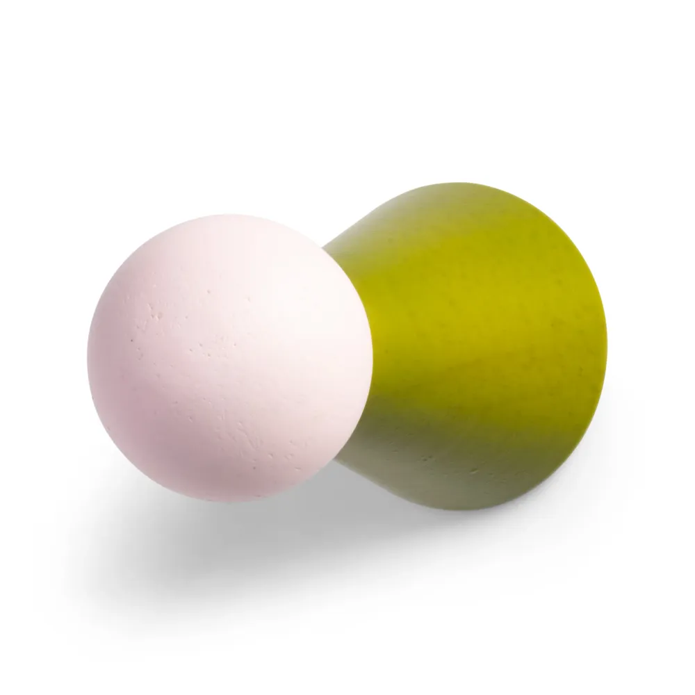 Wandhaken-Set HALMA grün mit rosa