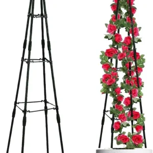 120cm Garten Obelisk Rankhilfe Spalier Rankgitter Metall