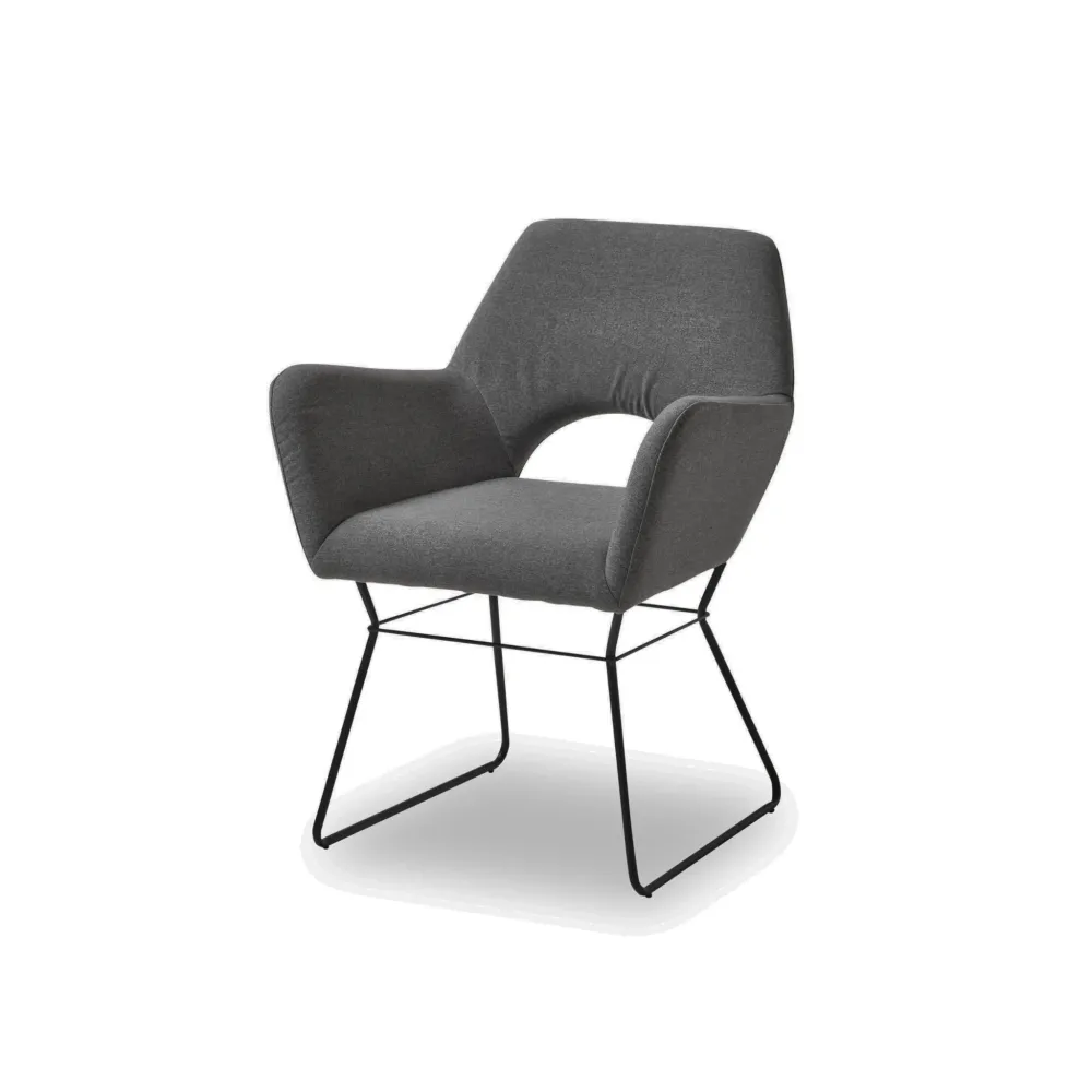 2er Set Esszimmerstuhl anthrazit - CILUS