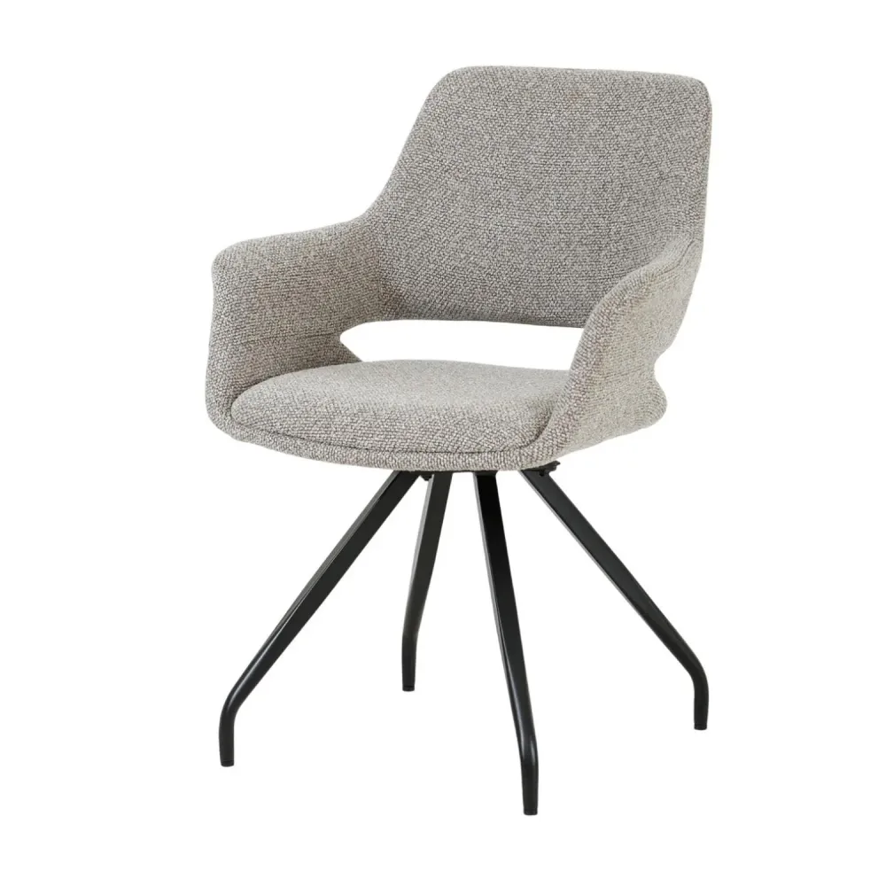 2er-Set Esszimmerstühle Capp - Grau