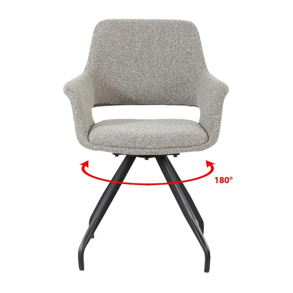 2er-Set Esszimmerstühle Capp - Grau