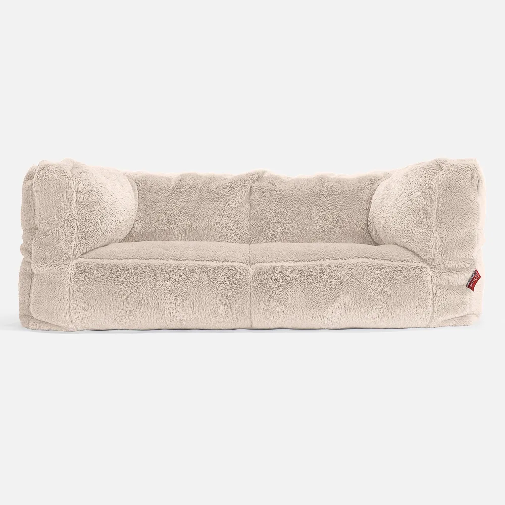 2-Sitzer Albert Sitzsacksofa - Teddy Kunstfell Creme
